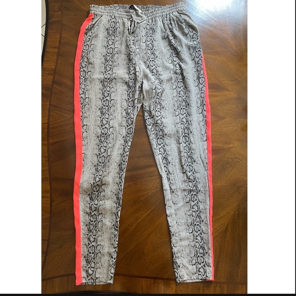Custommade snake print neon stripe silk pants - Picture 2 of 5
